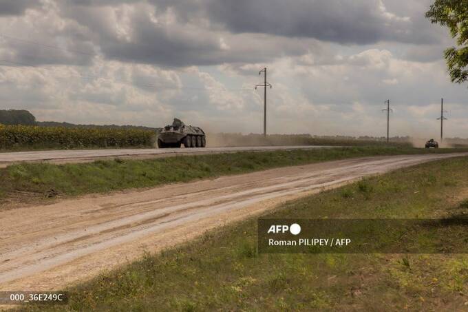 Украинская военная техника с белыми треугольниками замечена на границе с Курской областью