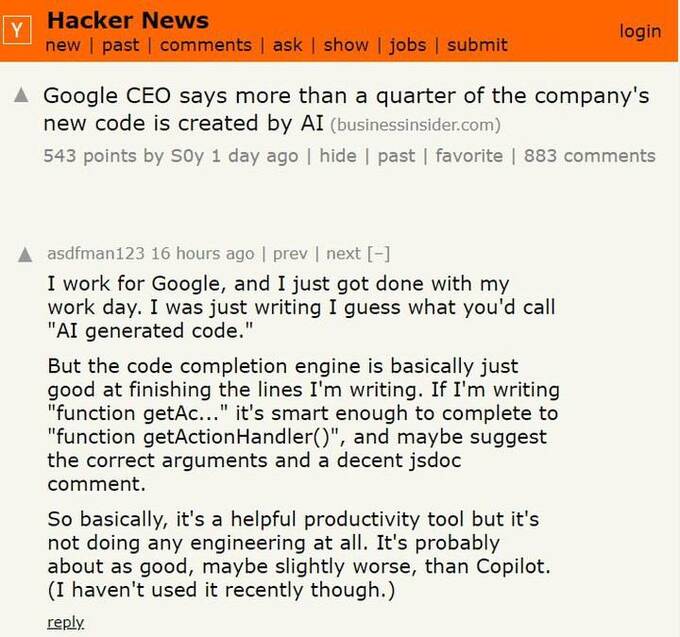 Разработчики Google делятся опытом использования искусственного интеллекта для написания кода qkhideuiquhiqzqkmp
